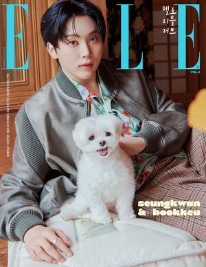 SEVENTEEN SEUNGKWAN Covers ELLE with His Pup: "Little Ones Teach Me to Love Better"