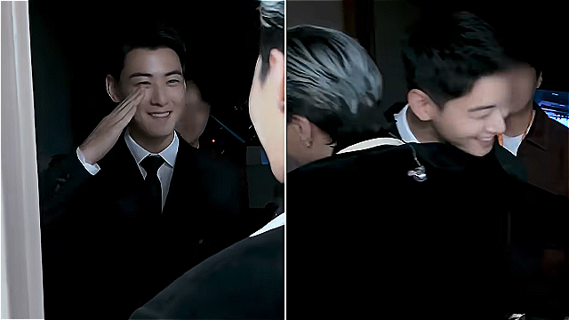 'APEC 스타' 지드래곤, '일병' 차은우와 뜨겁게 포옹 포착