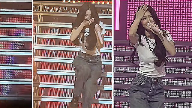 아이들 미연, 계단에서 '꽈당'…웃으며 라이브 완성 '프로美'