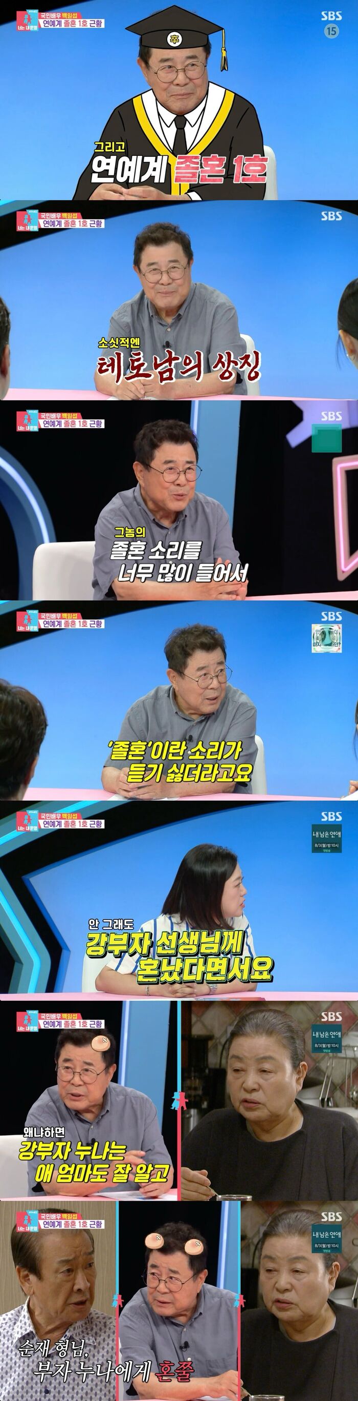 Actor Baek Il-seob, the First Celebrity to 'Graduate from Marriage,' Reveals He Was Scolded by Kang Boo-ja and Lee Soon-jae