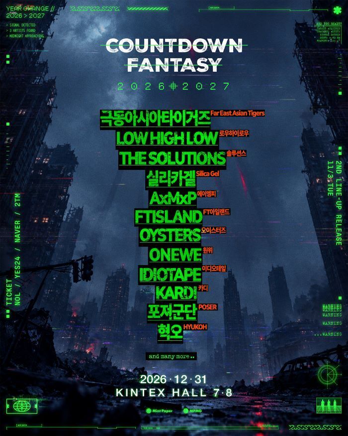 HYUKOH, Silica Gel, and FTISLAND Lead Lineup for Year-End Music Festival Countdown Fantasy