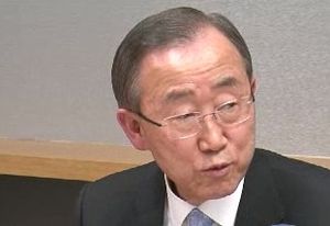 반기문 총장 "북한 로켓 발사, 원조에 영향" 경고