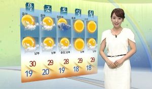 [날씨] 구름 많고 내륙 소나기&hellip;30도 안팎 더위