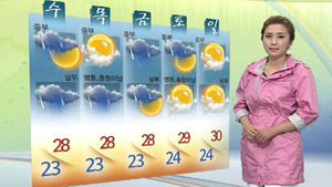 [날씨] 중부, 국지성호우 조심&hellip;낮 기온 28도