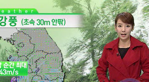 태풍 덴빈, 전남 상륙&hellip;최대 풍속 초속 43m