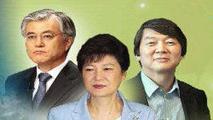 박근혜&middot;문재인&middot;안철수, 본격 지지율 경쟁