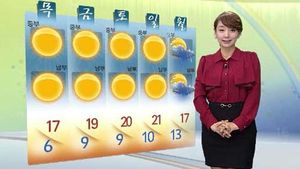 [날씨] 비 개며 맑은 날씨&hellip;낮부터 찬바람