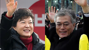 박근혜-문재인, PK-TK서 나흘째 유세대결