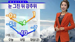 [날씨] 밤부터 폭설 그친 뒤 영하권 맹추위