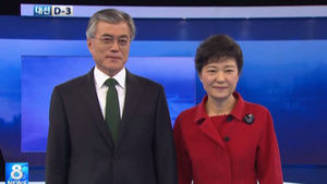 朴-文, 첫 양자 TV토론&hellip;교육 정책부터 신경전