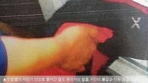 '어떻게 들어갔지?' 인형뽑기 통 속에 들어가 절도