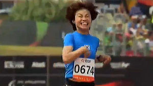 육상 전민재, 한국 여자 최초 '금빛 질주'