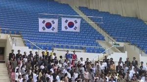 평양 역도대회서 金&hellip;北서 사상 첫 애국가 연주