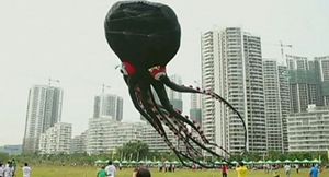 [영상] 하늘에 떠 있는 '거대 문어'&hellip;무슨 일?