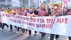 도심서 전국농민대회&hellip;'쌀 목표가격 23만 원' 등 요구