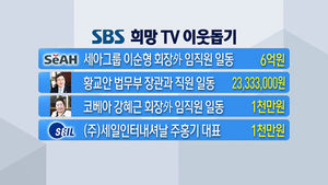 SBS 희망TV 이웃돕기 성금기탁자