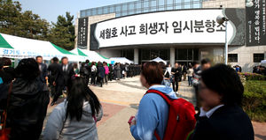 [현장 포토] 세월호 단원고 희생자 조문 위한 긴 줄
