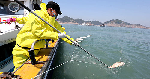 진도 세월호 기름띠