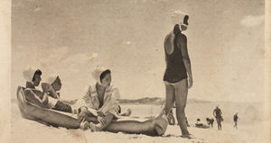 [핫포토] 대천해수욕장서 일광욕 즐기는 1930년대 젊은 여성들