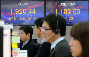 코스피, 새해 첫날 1,920선으로 소폭 상승