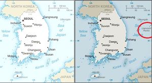 미 CIA, 한국편 지도에 '독도' 하루 만에 복원
