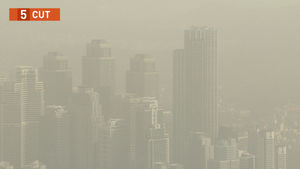 [5컷] 헬기에서 본 '최악 황사'&hellip;미세먼지에 갇힌 한반도