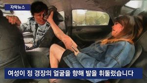 [자막뉴스] 만취한 채 '하이힐' 발길질&hellip;뼈 부러진 경찰