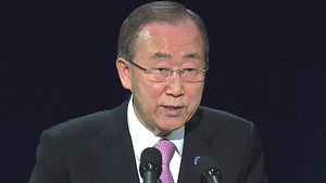 반기문 "2030년까지 남녀 지위 50대 50 만들 것"