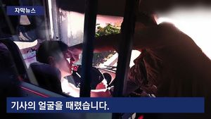 [자막뉴스] 취객이 버스기사 폭행&hellip;핸들 놓치면서 '쿵'