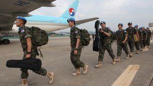 [슬라이드 포토] '남수단에 평화를' 한빛부대 5진 출국