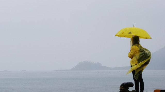 메인이미지  4 :  7일 오전 전남 진도군 팽목항에서 한 세월호 가족이 사고해역 방향 바다를 바라보고 있다. 이날 4&middot;16 세월호 참사 진상 규명 및 안전사회 건설을 위한 피해자 가족협의회는 침몰해 있는 세월호의 현재 상태를 확인하기 위해 수중촬영에 나섰다. (진도=연합뉴스)