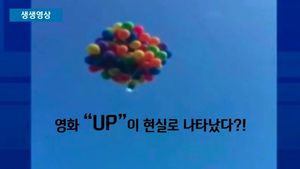 [생생영상] 풍선타고 하늘 난 '무모한 男'&hellip;뜻밖의 결과