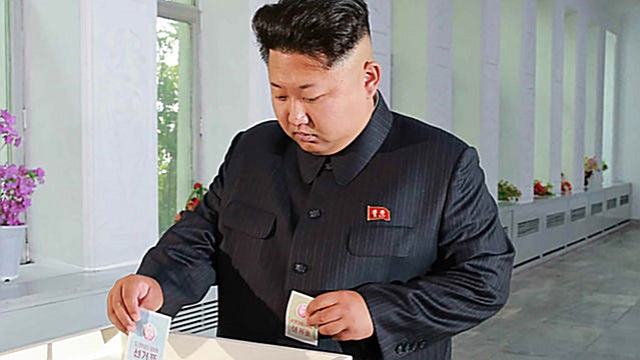 북한 김정은, 지방의회 대의원 선거서 투표