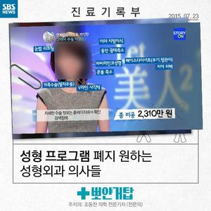 [카드뉴스] 성형 프로그램 폐지 원하는 성형외과 의사들