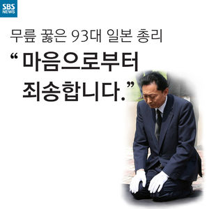[카드뉴스] 무릎 꿇은 93대 일본 총리 "마음으로부터 죄송합니다"