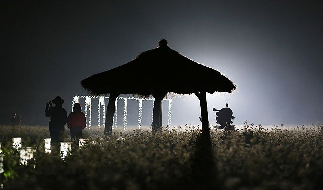 메인이미지  6 : 12일 가산 이효석의 단편소설 '메밀꽃 필 무렵'의 무대인 강원 평창군 봉평면 일원에 메밀꽃이 소금을 뿌려 놓은 듯 하얗게 피어 가을의 낭만을 선사하고 있다.
 이효석(1907∼1942년)의 문학세계를 기리는 '제17회 평창 효석문화제'는 13일까지 열린다. 