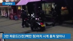 [생생영상] 대낮 대범한 보석점 털이&hellip;경찰 헬기에 덜미