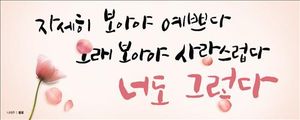 가장 사랑받은 광화문글판은 나태주 시인 '풀꽃'