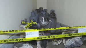 종잇장처럼 찢어진 LPG 통&hellip;폭발로 긴급 대피