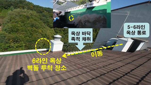 메인이미지  2 : 경기 용인 '캣맘' 벽돌 사망사건의 용의자는 아파트 옥상에서 '낙하속도 실험'을 한 같은 아파트 단지에 거주하는 초등학생인 것으로 16일 밝혀졌다. A(10)군은 당시 해당 동 아파트 3∼4호 라인의 옥상으로 올라가 벽돌을 주워 5∼6호 라인으로 넘어간 뒤 벽돌 낙하 실험을 했다고 진술한 것으로 전해졌다. 사진은 사건 현장인 아파트 옥상.