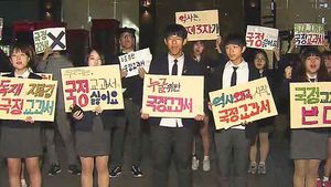 [취재파일플러스] "국정 교과서 싫어요" 피켓 든 고등학생들