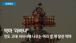 [생생영상] 불길에 휩싸인 '거대 악마 인형'&hellip;섬뜩한 축제?