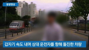 [생생영상] 사람 향해 '확' 돌진&hellip;'충돌 충격' 못 가누는 몸