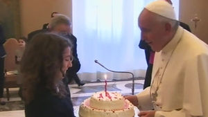 프란치스코 교황의 79번째 생일 &hellip;'깜짝 파티'