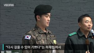 [비디오머그] "다시 걸을 수 있어 기쁩니다"&hellip;하재헌 하사 '늠름한 퇴원'