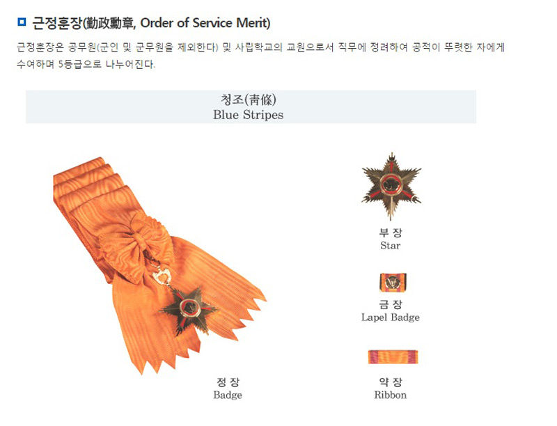 청조근정훈장
