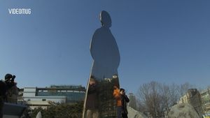[비디오머그] 시민 성금 4천만 원으로 세워진 부천 '소녀상' 제막식 현장