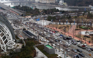 [현장 포토] 해운대 센텀시티 교통지옥