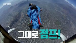 [비디오머그] 2천 미터 상공 슈퍼맨 포착? '무모한 날다람쥐' 점프