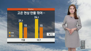 [날씨] 고온 현상 한풀 꺾여&hellip;흐리고 남부지방에 비